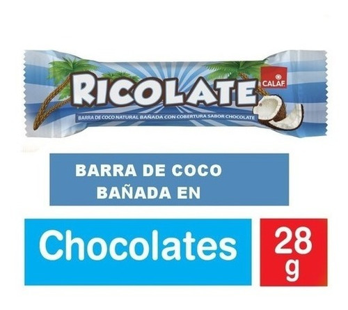 Chocolate Ricolate Con Coco X 18 Unidades