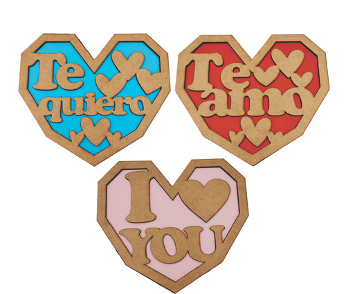 Caja De Corazón Grande 26 Cm Mdf Para Regalar/san Valentín