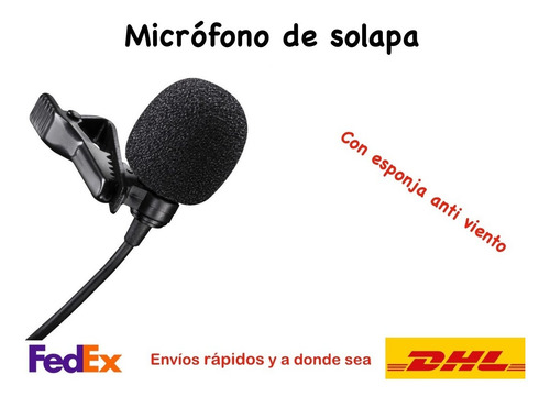 Micrófono Condensador De Solapa Lavalier Omlidireccional