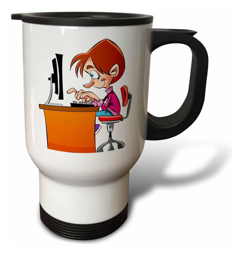 3drose Programador De Computadoras En El Trabajo Taza De De