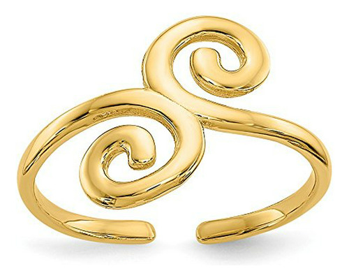 Anillo Para Pie - Anillo Para Pie - 14k Yellow Gold Swirl To