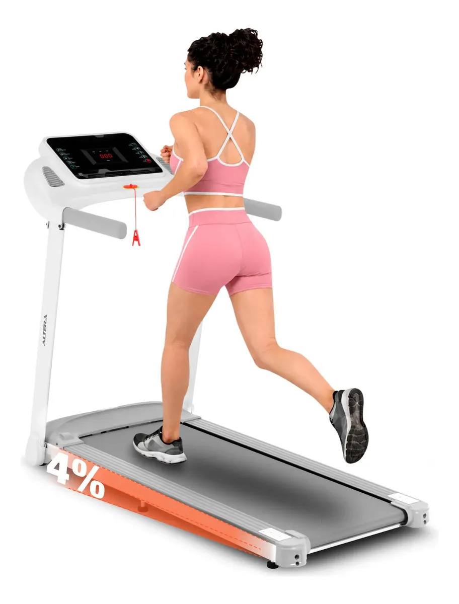 Caminadora Eléctrica 3 Hp Bluetooth Fitness 14 Km/h Altera Blanco