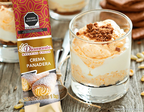 Crema Pastelera Diamante Vainilla Horneable Manga Paq. 10 Kg