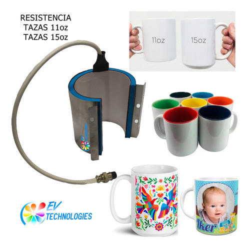 Resistencia Sublimación Tazas 11oz O Tazas 15oz Sublimar Color Cromo