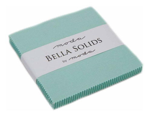 Moda Tela Aqua Bella Solids Charm Pack Fabrics; Cuadrado 102