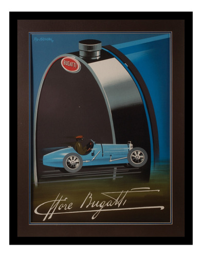 Bugatti Ettore T35 Poster Cuadro Enmarcado 45x30cm