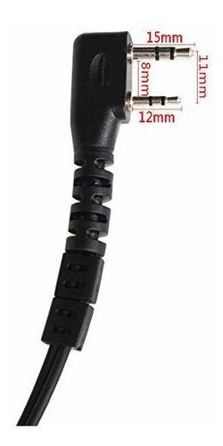 Imagen 5 de 5 de Tenq 3' 2 Wire Coil Earbud Audio Mic Surveillance Kit For Ke