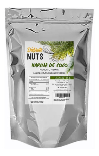 Imagen 1 de 10 de Harina De Coco 1kg Cetogénica Keto Excelente Calidad Premium