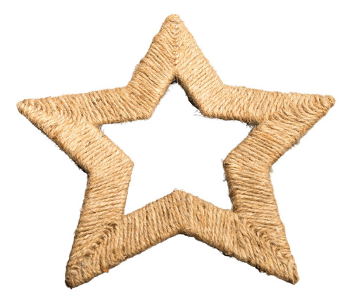 10pz Estrellas Navideñas De Yute Para Decoración De 14cm 