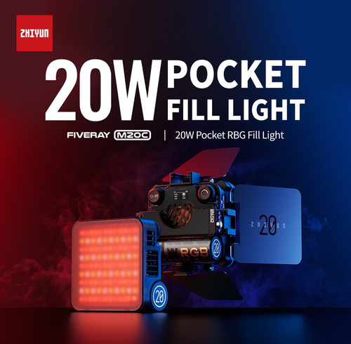 Cámara Portátil Zhiyun Fiveray M20c Combo 20w Rgb Con Luz Le