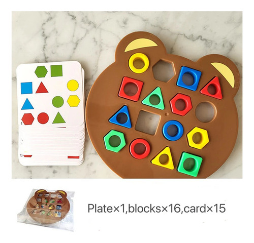 W Rompecabezas Bear Geometry, Juego De Un Solo Bloque,