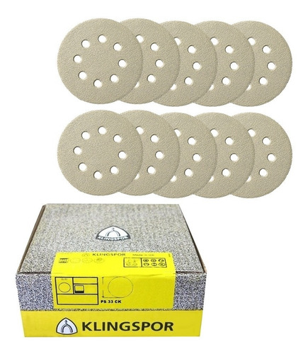 Imagen 2 de 8 de Disco De Lija Con Velcro 125mm Klingspor X 10 Granos Varios