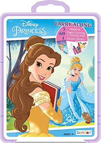 Estuche De Plástico Para Colorear De Princesas Disney Con B