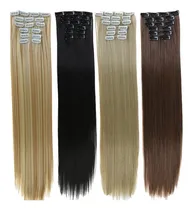 Comprar Extensiones De Cabello Negro Número 2 Con 16 Clips