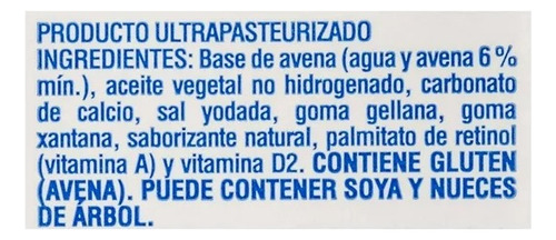 7 Pzas Bebida Great Value Sabor Avena 1 L