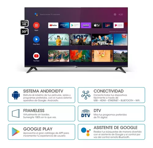 Smart Tv Led Candy 50 Pulgadas Smartvision Android - $ 115.398,99