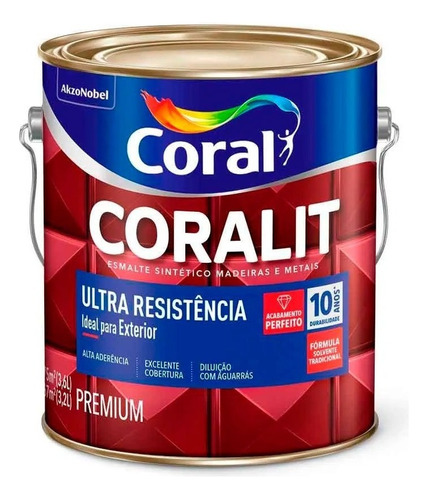 Tinta Coral Esmalte Coralit Transparente Galão 3,6 Litros