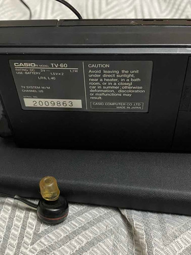 Imagen 7 de 9 de Casio Tv-60 Mini Television Radio