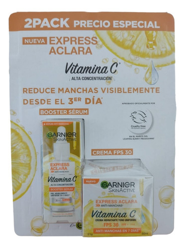 Garnier Vitaminac-sérum-reductor D Manchas.expréss Aclara 2p