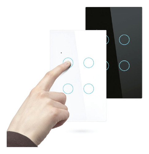 Interruptor Inteligente Wifi 4 Canal Tuya Smart Tactil Touch