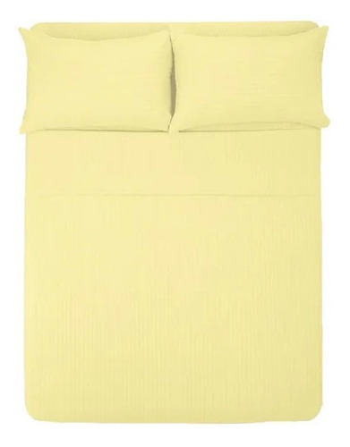 Imagen 1 de 1 de Juego de sábanas Melocotton 1800 Micro Grabada matrimonial color hueso. con diseño color hilos 1800 para colchón de 200cm x 140cm x 25cm