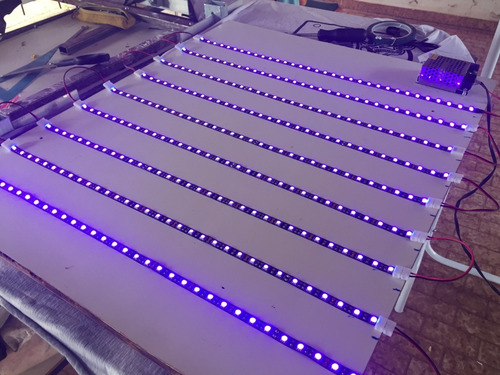 Imagem 6 de 6 de Fita Led 5050 Ultravioleta Luz Negra Serigrafia Aquário 50cm