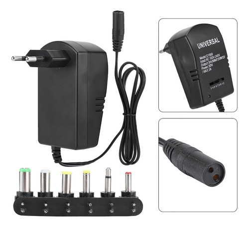 Adaptador De Corriente De Voltaje Ajustable Universal De 30