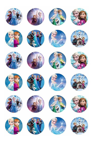 Sticker Autoadhesivo Frozen X24u  Cumpleaños
