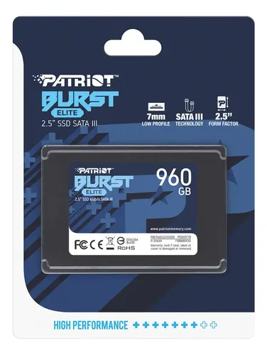 Unidade SSD para notebook Patriot Sata3 2.5 Burst Elite Sata de