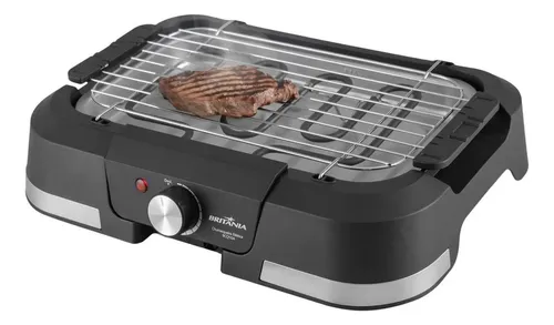 Churrasqueira Elétrica Britânia Bcq10a 1500w Compacta Preto 110v