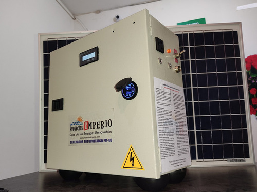 Imagen 1 de 10 de Planta Solar Fv40 Kit Básico Bombillos Led, Tomas Usb Y 110v