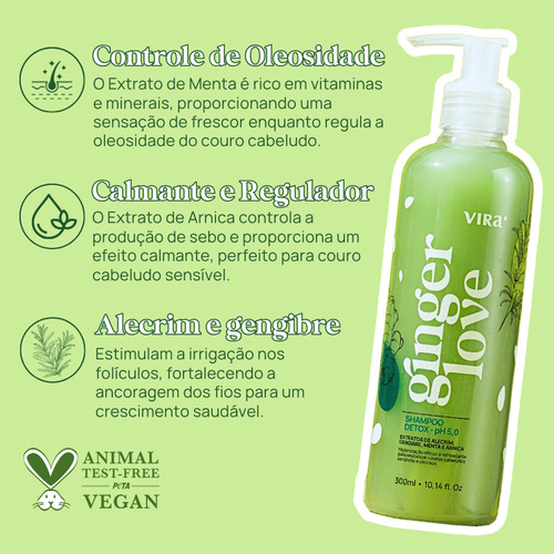 Shampoo Purificante Ginger Love Com Gengibre 300ml