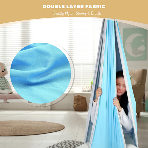 Columpio Sensorial De Doble Capa Para Niños Con Kit De Suspe