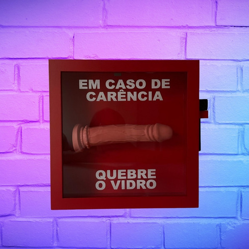 Quadro Emergência Em Caso De Carência Quebre O Vidro Cor Vermelho Armação Vermelho