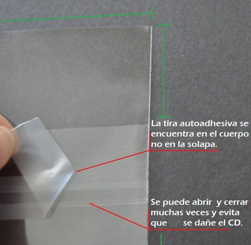 Imagen 2 de 4 de 20 Bolsas: Importadas Autoadhesible Para Estuche De Cd's P78