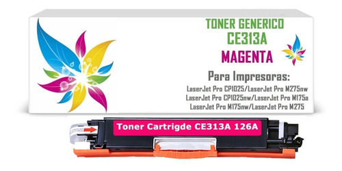 Tóner Genérico Ce313a Magenta Para Laserjet Pro Cp1025nw
