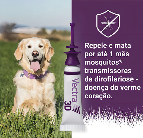 Antipulgas Ceva Vectra 3d Cães De 10 A 25 Kg 3 Pipetas Violeta