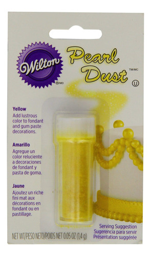 Polvo Perlado Para Decorar Color Amarillo Wilton 