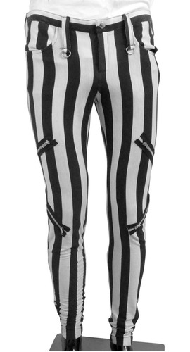 Pantalon Hombre Rayas Beetlejuice Drfrk090 Moda Alternativa 