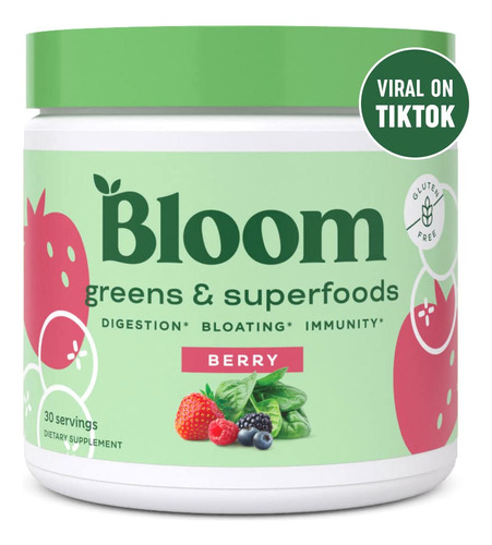 Bloom Nutrition Green Superfood | Super Greens Powder Juice