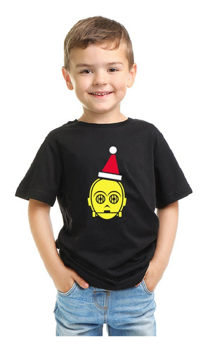 Playera Feliz Navidad C-3po Star Wars Brilla En La Noche