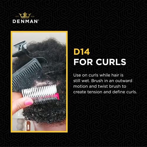 Denman Cepillo Para Cabello Rizado D14 (negro) Cepillo De Pe