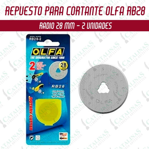 Repuesto Olfa Rb28 - 2 /28mm Blister X2 Unidades Microcentro