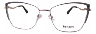 Óculos Para Grau Sensity Gatinho Metal Ya8301 Plaqueta Nasal