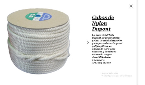 Soga Nautica Poliester Trenzada Dupont 16 Mm X 100 M Uv Resi