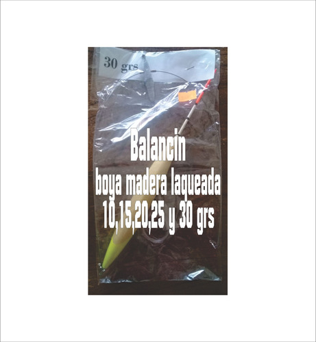 Balancin Pesca Pejerrey 10, 15 Y 25grs, Boya Madera Laqueada