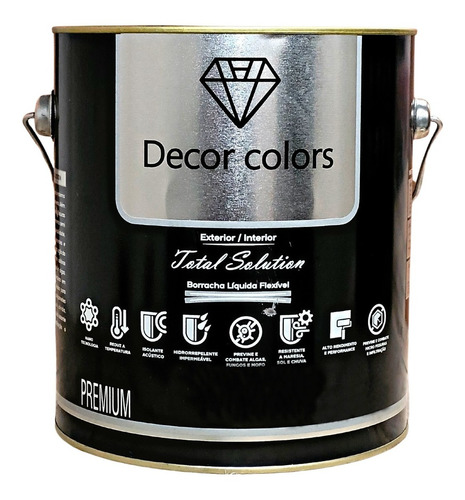 Imagem 3 de 10 de Decor Colors Borracha Liquida Tinta Flexível Líquida 3,6l