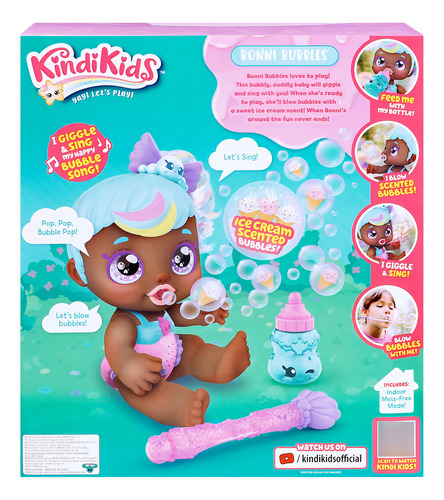 Kindi Kids Muñeca Electrónica De 6.5 Y 2 Accesorios - Bon