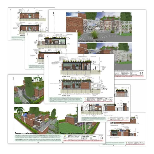 Plano De Casa Moderna Rústica Medidas Diseño Color 82m2