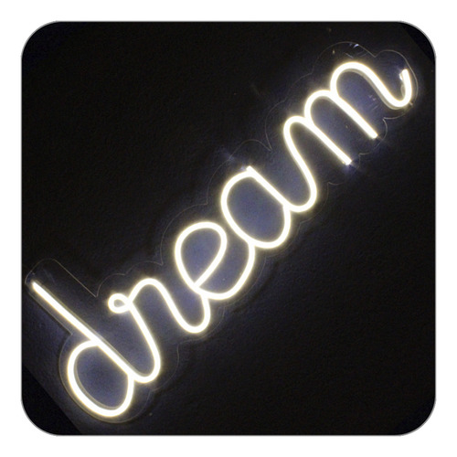 Placa Luminoso Letreiro Led Neon Dream 60x20 Rgb Até16 Cores